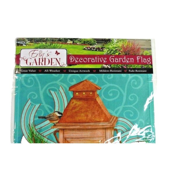 Erins Garden Winter Lantern Decorative Garden Flag 12.5 x 18 inch New - Picture 2 of 4